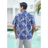 imageMens Hawaiian Shirts Short Sleeve Tropical Aloha Hawaiian Shirts for Men Button Down Casual Summer Beach Shirt18blue White
