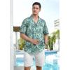 imageMens Hawaiian Shirts Short Sleeve Tropical Aloha Hawaiian Shirts for Men Button Down Casual Summer Beach ShirtBlack  Green