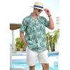 imageMens Hawaiian Shirts Short Sleeve Tropical Aloha Hawaiian Shirts for Men Button Down Casual Summer Beach ShirtBlack  Green