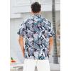 imageMens Hawaiian Shirts Short Sleeve Tropical Aloha Hawaiian Shirts for Men Button Down Casual Summer Beach ShirtBlack  Grey