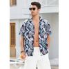 imageMens Hawaiian Shirts Short Sleeve Tropical Aloha Hawaiian Shirts for Men Button Down Casual Summer Beach ShirtBlack  Grey
