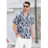 imageMens Hawaiian Shirts Short Sleeve Tropical Aloha Hawaiian Shirts for Men Button Down Casual Summer Beach ShirtBlack  Grey