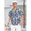 imageMens Hawaiian Shirts Short Sleeve Tropical Aloha Hawaiian Shirts for Men Button Down Casual Summer Beach ShirtBlack  Grey