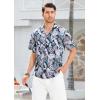 imageMens Hawaiian Shirts Short Sleeve Tropical Aloha Hawaiian Shirts for Men Button Down Casual Summer Beach ShirtBlack  Grey