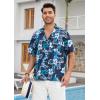 imageMens Hawaiian Shirts Short Sleeve Tropical Aloha Hawaiian Shirts for Men Button Down Casual Summer Beach ShirtBlackFloral