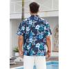 imageMens Hawaiian Shirts Short Sleeve Tropical Aloha Hawaiian Shirts for Men Button Down Casual Summer Beach ShirtBlackFloral