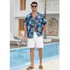 imageMens Hawaiian Shirts Short Sleeve Tropical Aloha Hawaiian Shirts for Men Button Down Casual Summer Beach ShirtBlackFloral