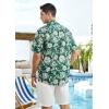 imageMens Hawaiian Shirts Short Sleeve Tropical Aloha Hawaiian Shirts for Men Button Down Casual Summer Beach ShirtDark Green  White