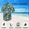 imageMens Hawaiian Shirts Short Sleeve Tropical Aloha Hawaiian Shirts for Men Button Down Casual Summer Beach ShirtDark Green  White