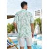 imageMens Hawaiian Shirts Short Sleeve Tropical Aloha Hawaiian Shirts for Men Button Down Casual Summer Beach ShirtGreen  Floral