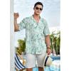 imageMens Hawaiian Shirts Short Sleeve Tropical Aloha Hawaiian Shirts for Men Button Down Casual Summer Beach ShirtGreen  Floral