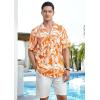 imageMens Hawaiian Shirts Short Sleeve Tropical Aloha Hawaiian Shirts for Men Button Down Casual Summer Beach ShirtOrange