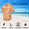 imageMens Hawaiian Shirts Short Sleeve Tropical Aloha Hawaiian Shirts for Men Button Down Casual Summer Beach ShirtOrange