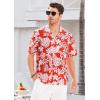 imageMens Hawaiian Shirts Short Sleeve Tropical Aloha Hawaiian Shirts for Men Button Down Casual Summer Beach ShirtRed  White
