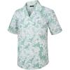 imageMens Hawaiian Shirts Short Sleeve Tropical Aloha Hawaiian Shirts for Men Button Down Casual Summer Beach ShirtGreen  Floral