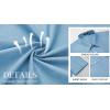 imageHISDERN Mens Short Sleeve Button Down Shirts Work Casual Button Up Relaxed Fit Summer Shirt with Two PocketsA5blue