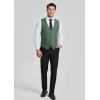 imageHISDERN Mens Suit Vest Business Suit Vests for Men Formal Slim Fit Solid Wedding Dress Waistcoat for VNeck Tuxedo VestOlive Greenflap Pocket