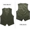 imageHISDERN Mens Suit Vest Business Suit Vests for Men Formal Slim Fit Solid Wedding Dress Waistcoat for VNeck Tuxedo VestZarmy Greenflap Pocket