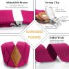 imageHISDERN Bow Tie and Suspenders for Men Elastic XBack Suspender and Bowtie Set Adjustable Braces for Wedding TuxedoAhot Pink