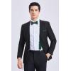 imageHISDERN Bow Tie and Suspenders for Men Elastic XBack Suspender and Bowtie Set Adjustable Braces for Wedding TuxedoBgreen