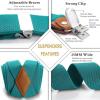 imageHISDERN Bow Tie and Suspenders for Men Elastic XBack Suspender and Bowtie Set Adjustable Braces for Wedding TuxedoBteal