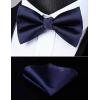 imageHISDERN Bow Tie and Suspenders for Men Elastic XBack Suspender and Bowtie Set Adjustable Braces for Wedding TuxedoC2blue 1