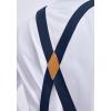 imageHISDERN Bow Tie and Suspenders for Men Elastic XBack Suspender and Bowtie Set Adjustable Braces for Wedding TuxedoC2blue 1