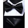 imageHISDERN Bow Tie and Suspenders for Men Elastic XBack Suspender and Bowtie Set Adjustable Braces for Wedding TuxedoD1black 1