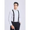 imageHISDERN Bow Tie and Suspenders for Men Elastic XBack Suspender and Bowtie Set Adjustable Braces for Wedding TuxedoD2black 2