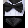 imageHISDERN Bow Tie and Suspenders for Men Elastic XBack Suspender and Bowtie Set Adjustable Braces for Wedding TuxedoD2black 2