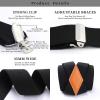 imageHISDERN Bow Tie and Suspenders for Men Elastic XBack Suspender and Bowtie Set Adjustable Braces for Wedding TuxedoD2black 2