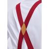 imageHISDERN Bow Tie and Suspenders for Men Elastic XBack Suspender and Bowtie Set Adjustable Braces for Wedding TuxedoE3red 1