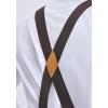 imageHISDERN Bow Tie and Suspenders for Men Elastic XBack Suspender and Bowtie Set Adjustable Braces for Wedding TuxedoGbrown 2