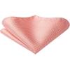 imageHISDERN Bow Ties for Men Polka Dot Selftie Bowtie and Pocket Square Classic Business Tuxedo Wedding Bowties Handkerchief02pink  White Dots