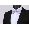 imageHISDERN Bow Ties for Men Polka Dot Selftie Bowtie and Pocket Square Classic Business Tuxedo Wedding Bowties Handkerchief02purple