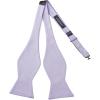 imageHISDERN Bow Ties for Men Polka Dot Selftie Bowtie and Pocket Square Classic Business Tuxedo Wedding Bowties Handkerchief02purple