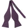 imageHISDERN Bow Ties for Men Polka Dot Selftie Bowtie and Pocket Square Classic Business Tuxedo Wedding Bowties Handkerchief03purpleWhite