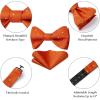 imageHISDERN Bow Ties for Men Polka Dot Selftie Bowtie and Pocket Square Classic Business Tuxedo Wedding Bowties HandkerchiefBorange  Gold