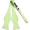 imageHISDERN Bow Ties for Men Polka Dot Selftie Bowtie and Pocket Square Classic Business Tuxedo Wedding Bowties HandkerchiefE4green White