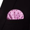 imageHISDERN Bow Ties for Men Polka Dot Selftie Bowtie and Pocket Square Classic Business Tuxedo Wedding Bowties HandkerchiefHot Pink  Red Dots