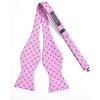 imageHISDERN Bow Ties for Men Polka Dot Selftie Bowtie and Pocket Square Classic Business Tuxedo Wedding Bowties HandkerchiefHot Pink  Red Dots