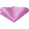 imageHISDERN Bow Ties for Men Polka Dot Selftie Bowtie and Pocket Square Classic Business Tuxedo Wedding Bowties HandkerchiefHot Pink  Red Dots