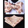imageHISDERN Mens Paisley Floral Suspenders Strong 6 Clips YBack Adjustable Trouser Braces Self BowTie Set for Party Work