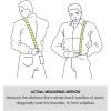imageHISDERN Suspenders for Men Paisley Floral Bow tie Suspender Pocket Square Sets Adjustable Y Shape 6 Clips Wedding BracesB7blue  White