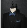 imageHISDERN Suspenders for Men Paisley Floral Self Tied Bow Tie and Suspender Pocket Square Sets Adjustable Wedding Braces10blue  Black