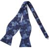 imageHISDERN Suspenders for Men Paisley Floral Self Tied Bow Tie and Suspender Pocket Square Sets Adjustable Wedding Braces1blue