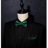 imageHISDERN Suspenders for Men Paisley Floral Self Tied Bow Tie and Suspender Pocket Square Sets Adjustable Wedding Braces1green  Black