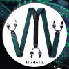 imageHISDERN Suspenders for Men Paisley Floral Self Tied Bow Tie and Suspender Pocket Square Sets Adjustable Wedding Braces1green  Navy Blue 02