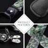 imageHISDERN Suspenders for Men Paisley Floral Self Tied Bow Tie and Suspender Pocket Square Sets Adjustable Wedding Braces6green  Gray