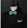 imageHISDERN Suspenders for Men Paisley Floral Self Tied Bow Tie and Suspender Pocket Square Sets Adjustable Wedding Braces9green  Turquoise